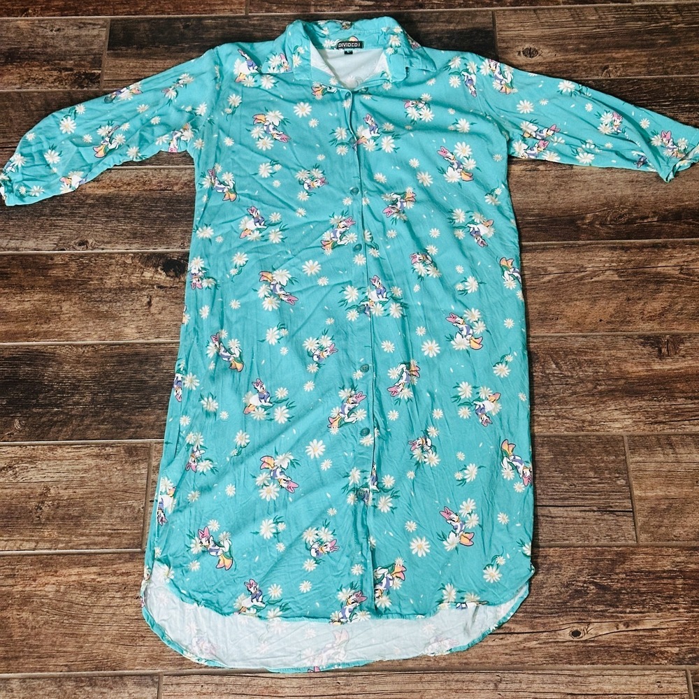 H&M Divided - Women's Nightgown - Large - Green - Daisy Duck Print